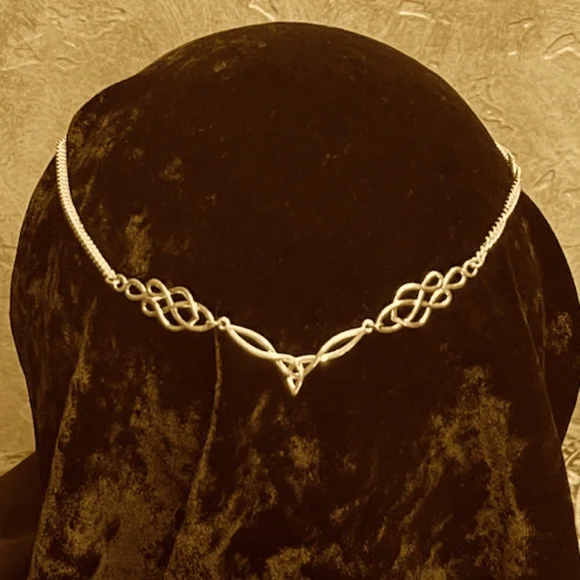 Celtic tiara in gold delicate design - Picture 11 of 12